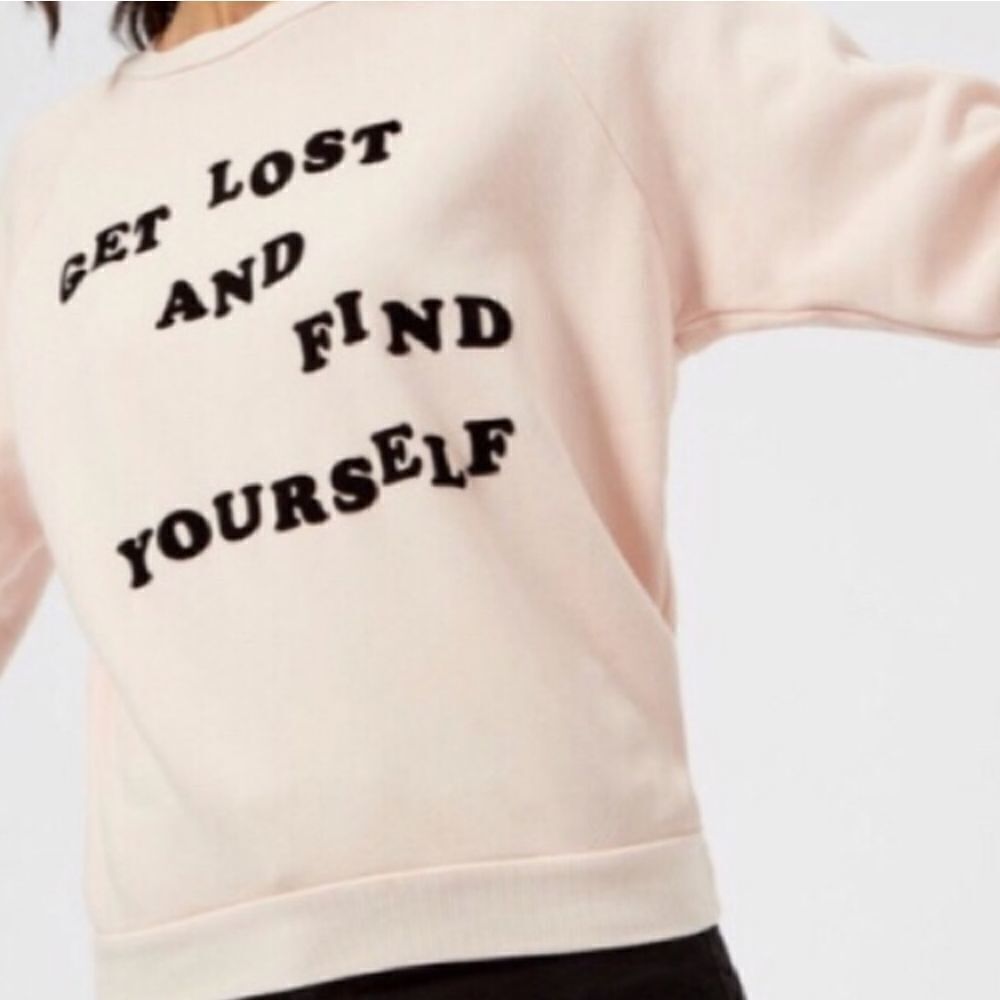Wildfox Blush Pink Get Lost And Find Yourself Tee - Picture 4 of 10